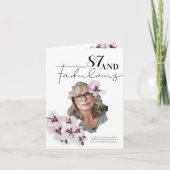 Carte 87 & Fabulous Orchid Photo Birthday Greeting Card (Devant)