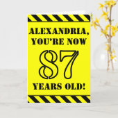 Carte 87e anniversaire : Jeu de style graphique, Nom per (Fleur jaune)