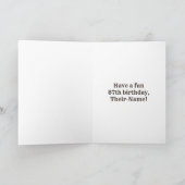 Carte 87e anniversaire : Pays inspiré par l'Ouest Look, (Intérieur)