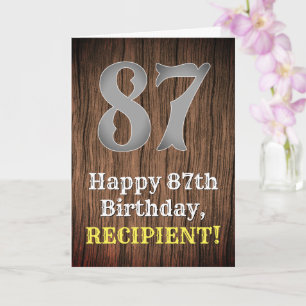 Carte 87e anniversaire : Pays inspiré par l'Ouest Look, 