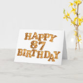 Carte 87e anniversaire pour un amoureux des cookie (Fleur jaune)
