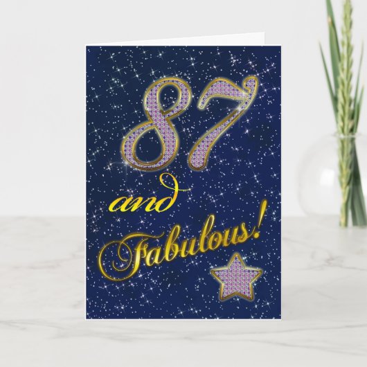 Carte 87ème anniversaire pour quelqu'un Fabulous (Devant)