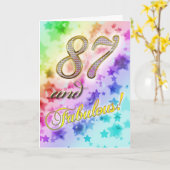 Carte 87ème anniversaire pour quelqu'un Fabulous (Fleur jaune)