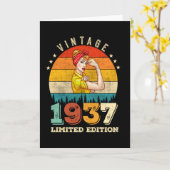 Carte 88 ans Anniversaire 1937 Vintage 88e anniversaire  (Fleur jaune)