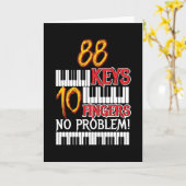 Carte 88 Touches 10 doigts Piano (Fleur jaune)