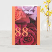 Carte 88e anniversaire (Fleur jaune)