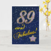 Carte 89e anniversaire pour quelqu'un Fabulous (Fleur jaune)