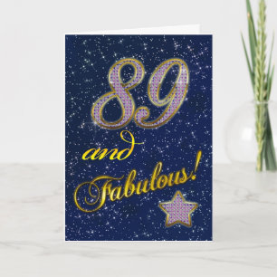 Carte 89e anniversaire pour quelqu'un Fabulous