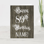 Carte 89e Anniversaire : Texte Élégant et Sophistiqué ;  (Devant)