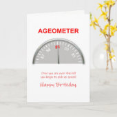 Carte 89th Birthday, Ageometer Reading (Fleur jaune)