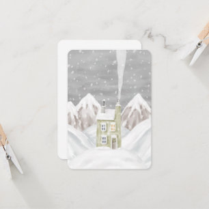 Carte (8,9 x 12,7 cm) - Scène hivernale