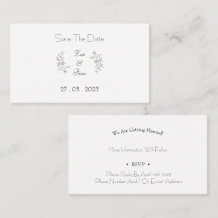 Carte (8,9 x 5,1 cm) - Save The Date