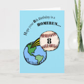 Carte 8 Anniversaire de base-ball (Devant)