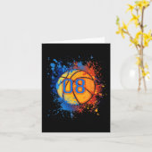 Carte 8 Ans 8e Anniversaire Basketball Cadeau Pour Garço (Fleur jaune)