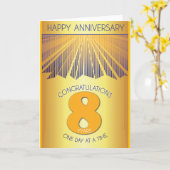 Carte 8 ans d'abstinence | 12 Étapes Rayon Doré (Fleur jaune)