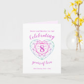 carte 8 ans de mariage 8 ans d'amour (Fleur jaune)