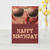 Carte 8 ans mode rétro (Fleur jaune)