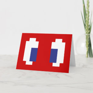 Carte 8 bits Pixel Manga Eyes