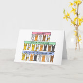 Carte 8 février Anniversaire Chats (Fleur jaune)