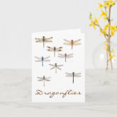 Carte 8 libellules (Fleur jaune)