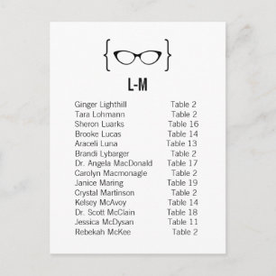 Carte 8 Lunettes Geeky Carte postale Carte postale
