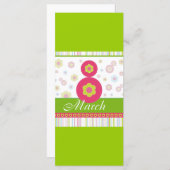 Carte 8 mars 8 mars Journée internationale de la femme (Devant / Derrière)