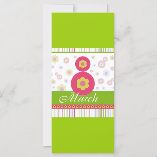 Carte 8 mars 8 mars Journée internationale de la femme (Devant)