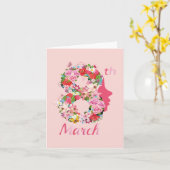 Carte 8 mars Journée internationale de la femme (Fleur jaune)