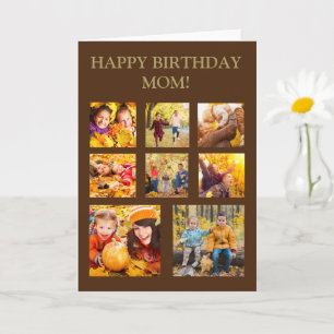 Carte 8 Photo Collage Joyeux Anniversaire Maman