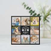 Carte 8 Photo Collage Pet Memorial Souvenir Salutation (Debout devant)