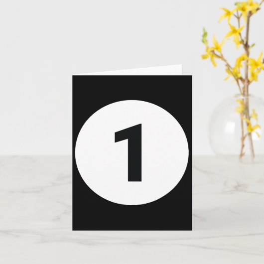 Carte 8 Pool Ball 1 Billard Costume Halloween Groupe Ma (Fleur jaune)