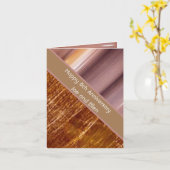 Carte 8e anniversaire, bronze et poterie (Fleur jaune)