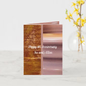 Carte 8e anniversaire, bronze et poterie (Fleur jaune)