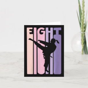 Carte 8e anniversaire Cadeau Karate Retro Taekwondo Mart