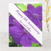 Carte 8e anniversaire, Clematis (Fleur jaune)