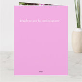 Carte 8e anniversaire, Clematis rose (Dos)