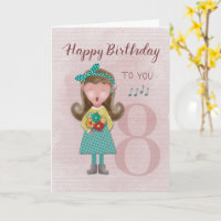 8e anniversaire fille chanter un joyeux anniversai