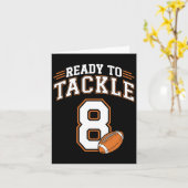 Carte 8e anniversaire Football Amour 8 ans Prêt à Ta (Fleur jaune)