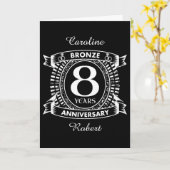 Carte 8E anniversaire mariage de bronze (Fleur jaune)