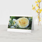 Carte 8e anniversaire Mariage - Rose jaune (Fleur jaune)