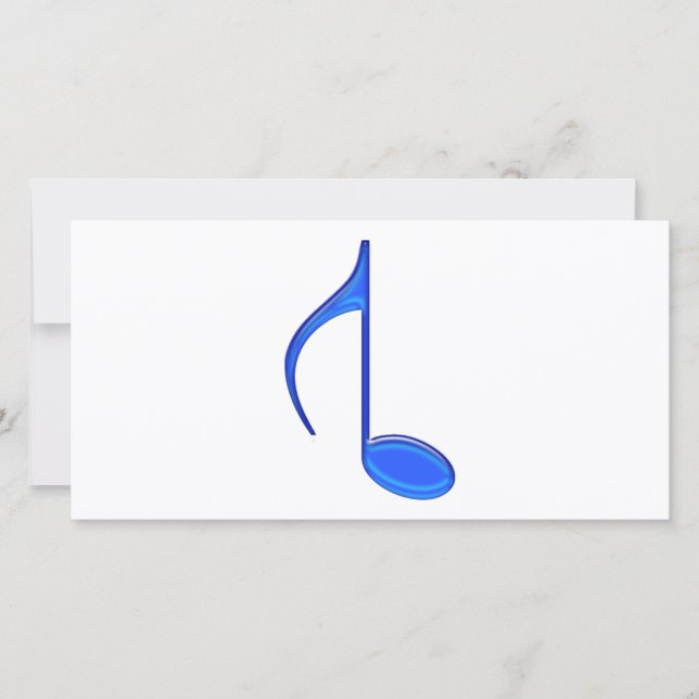 Carte 8e Note Créée Arrières Royal Blue Large (Devant)