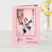 Carte 8ème anniversaire (Fleur jaune)