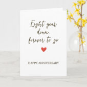 Carte 8st Anniversary – Eight Year Down Forever to Go (Fleur jaune)