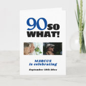 Carte 90 Alors ce drôle 90e anniversaire 2 photos Annive (Devant)