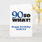 Carte 90 Alors quelle typographie positive 90e anniversa (Fleur jaune)