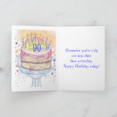 Carte 90 années de joyeux anniversaire (Intérieur)