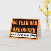 Carte 90 ans, un propriétaire - Besoin de pièces, faire  (Fleur jaune)