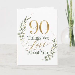 Carte 90 choses que nous aimons de vous