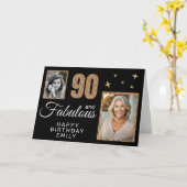 Carte 90 et Fabulous Gold Parties scintillant 2 Photo 90 (Fleur jaune)