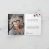 Carte 90 & Fabulous Orchid Photo Birthday Greeting Card (Intérieur)